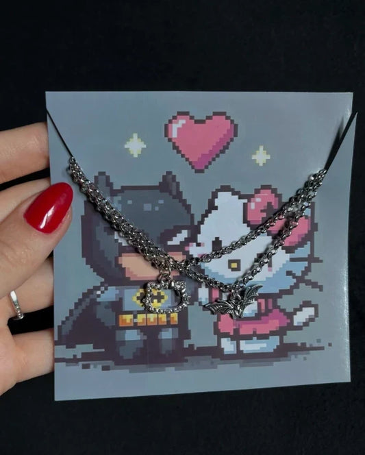 Batman Hello Kitty BFF Pendants