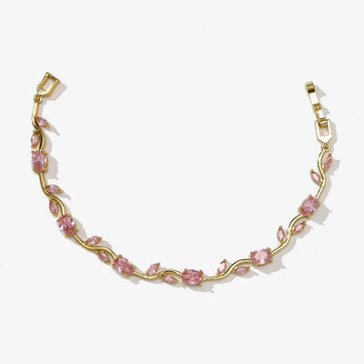 CRYSTAL VINE BRACELET - PINK