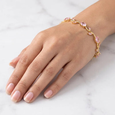 CRYSTAL VINE BRACELET - PINK