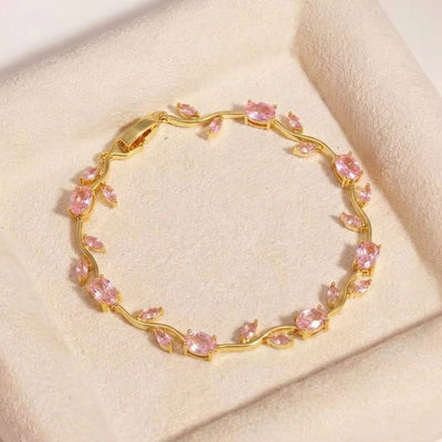 CRYSTAL VINE BRACELET - PINK