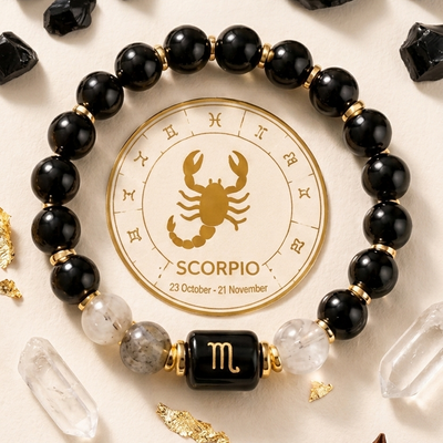 Scorpio Zodiac Natural Gemstone Bracelet