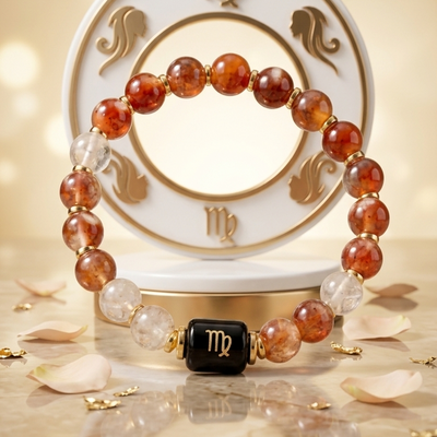 Virgo Zodiac Natural Gemstone Bracelet
