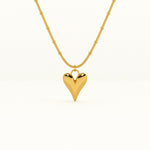 Heart Ball Chain Pendant Necklace