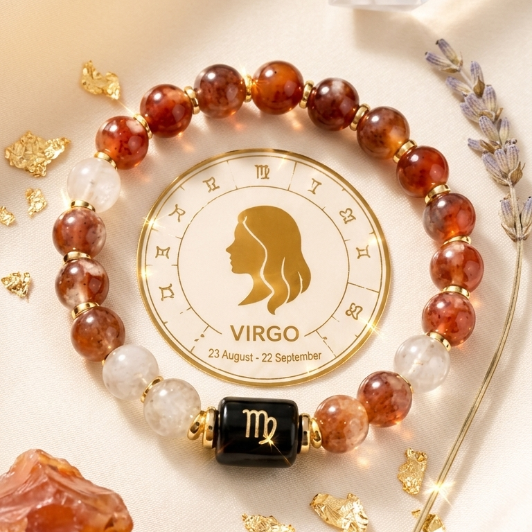 Virgo Zodiac Natural Gemstone Bracelet