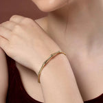 Women Gold-Plated Cuff Bracelet