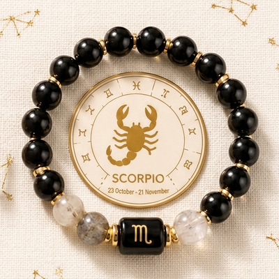 Scorpio Zodiac Natural Gemstone Bracelet