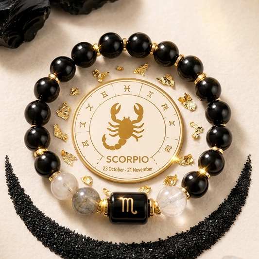 Scorpio Zodiac Natural Gemstone Bracelet