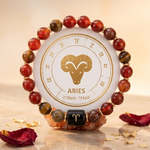 Aries Zodiac Natural Gemstone Bracelet